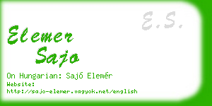 elemer sajo business card